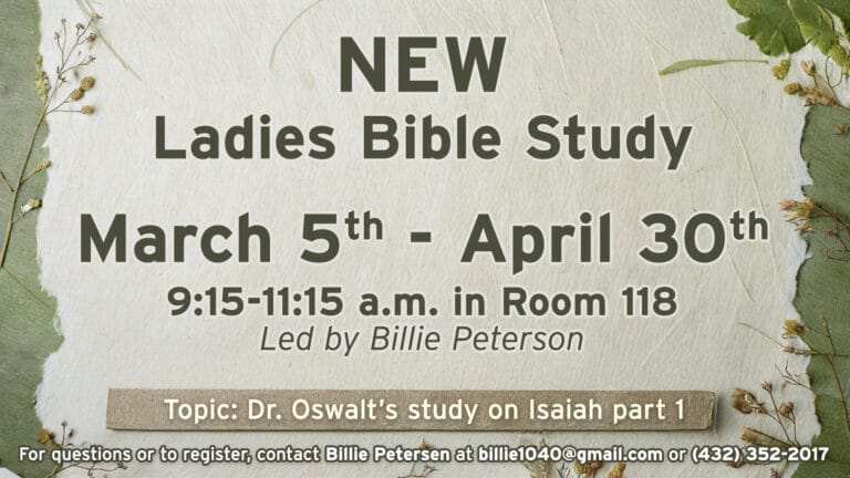 New Ladies Bible Study