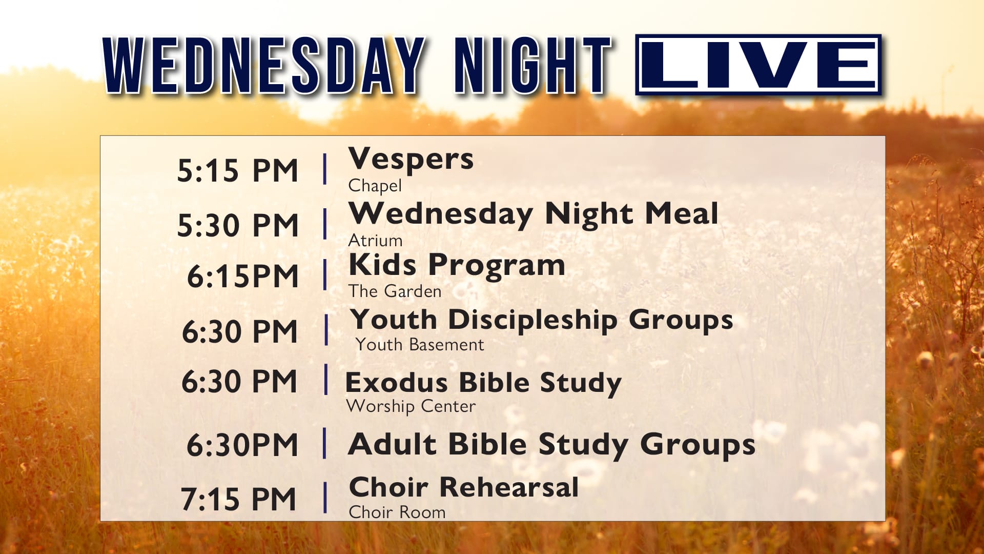 Wednesday Night Live