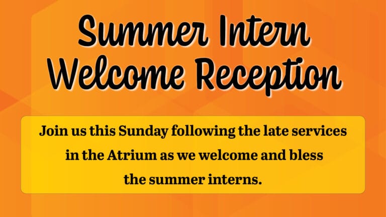 Summer Intern Welcome Reception
