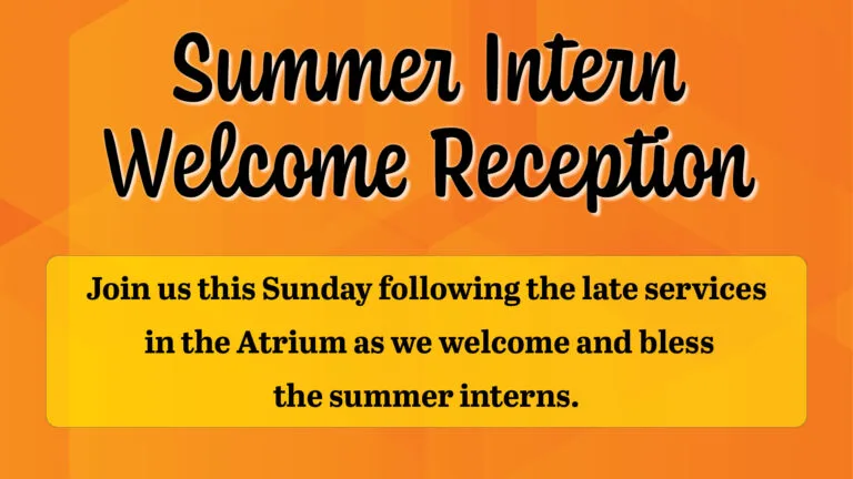 Summer Intern Welcome Reception
