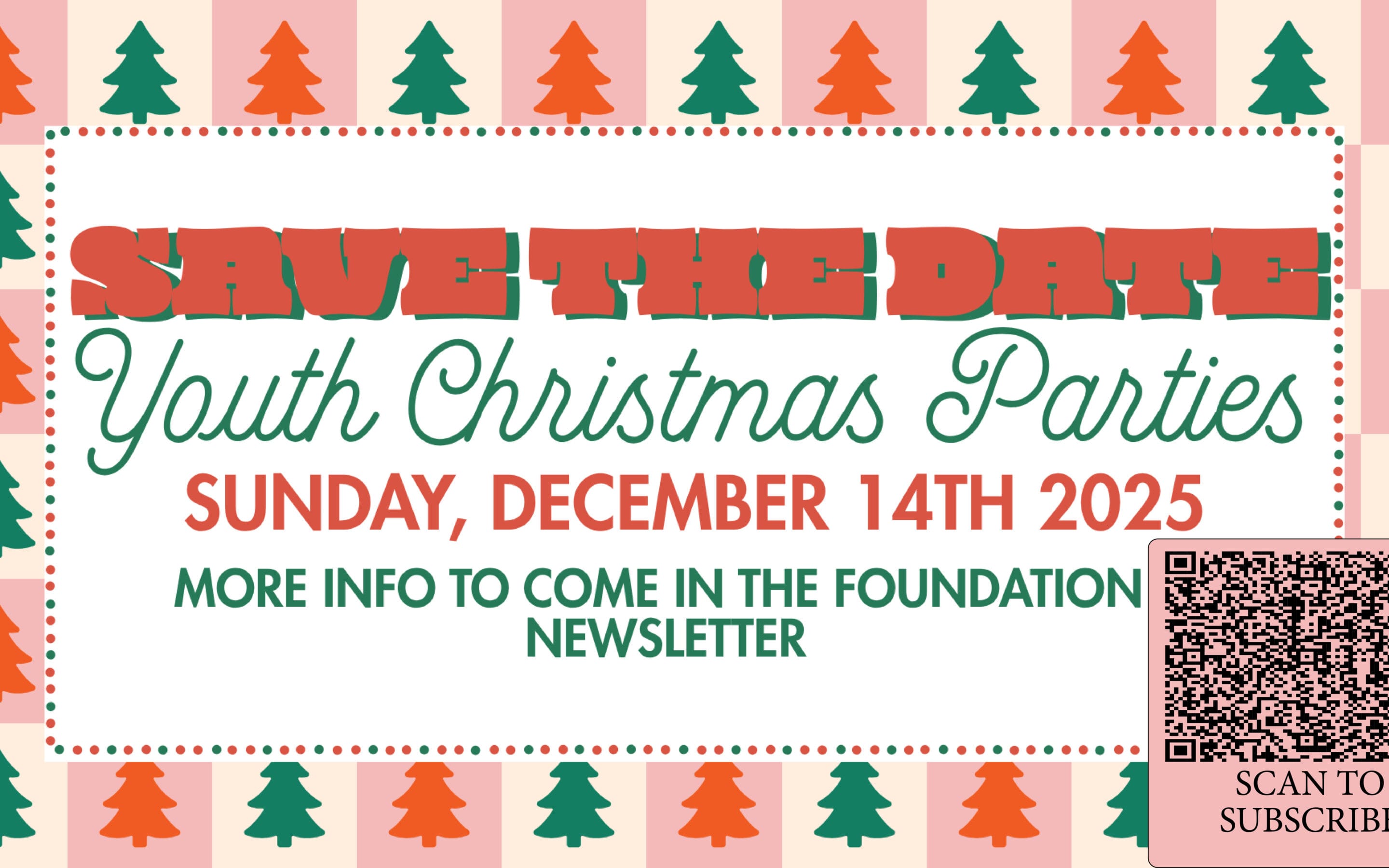 SAVE THE DATE Youth Christmas Parties