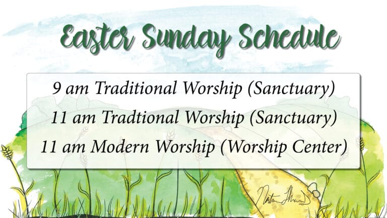 Easter Sunday Schedule