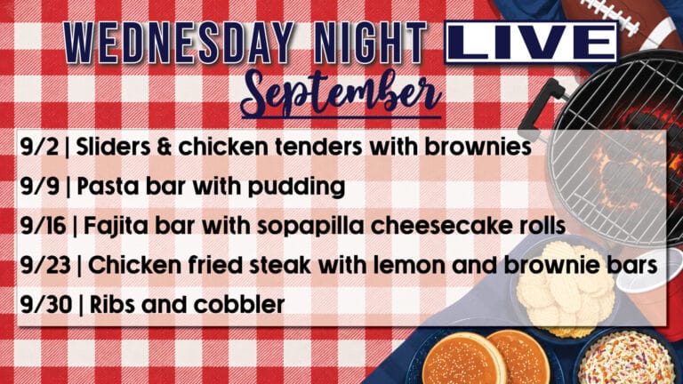 Wednesday Night Live Menu