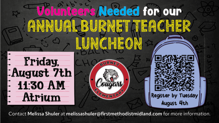 Volunteers Needed for Annual Burnett Teacher Luncheon