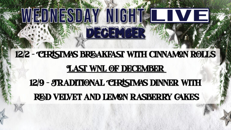 Wednesday Night Live December Menu