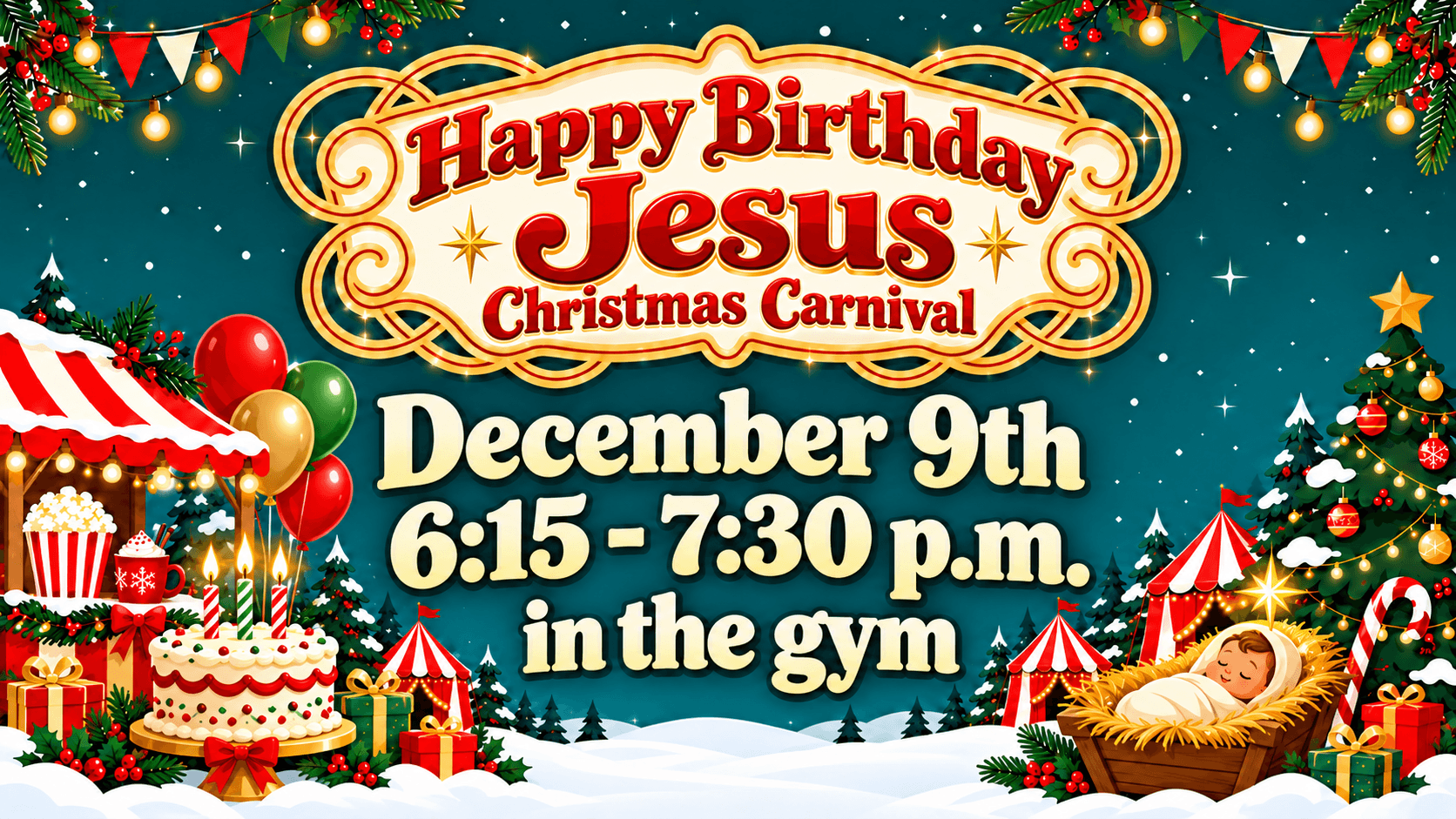 Happy Birthday Jesus Christmas Carnival